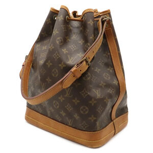 Louis Vuitton Noe Monogram Hobo Shoulder Drawstring Bag Brown
